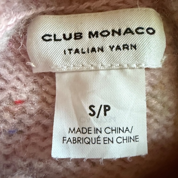Club Monaco Ocalla Pink Knit Bell Sleeve Sweater Alpaca Wool Blend Size Small - Picture 11 of 13